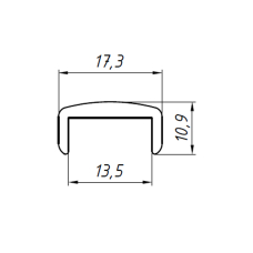 6728 Поручень для скла 6+6 мм