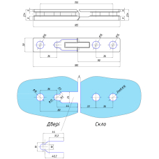 520 PSS Сompact Петля скло-скло 180 градусів, без фіксації