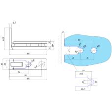 521 PSS Сompact Петля стіна-скло 90 градусів, без фіксації