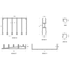 Слайдинг на п'ять створок 600*300 NEW
