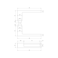 15800 Ручка квадратна ALUM, 611