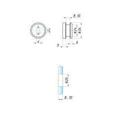 SF-800-1Z Склотримач точковий скло-стіна без зеньківки