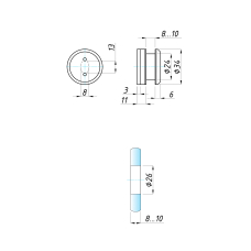 SF-800-2z Склотримач точковий скло-стіна без зеньківки