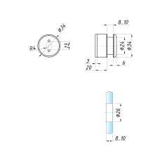 SF-800-4Z Склотримач точковий скло-стіна без зеньківки