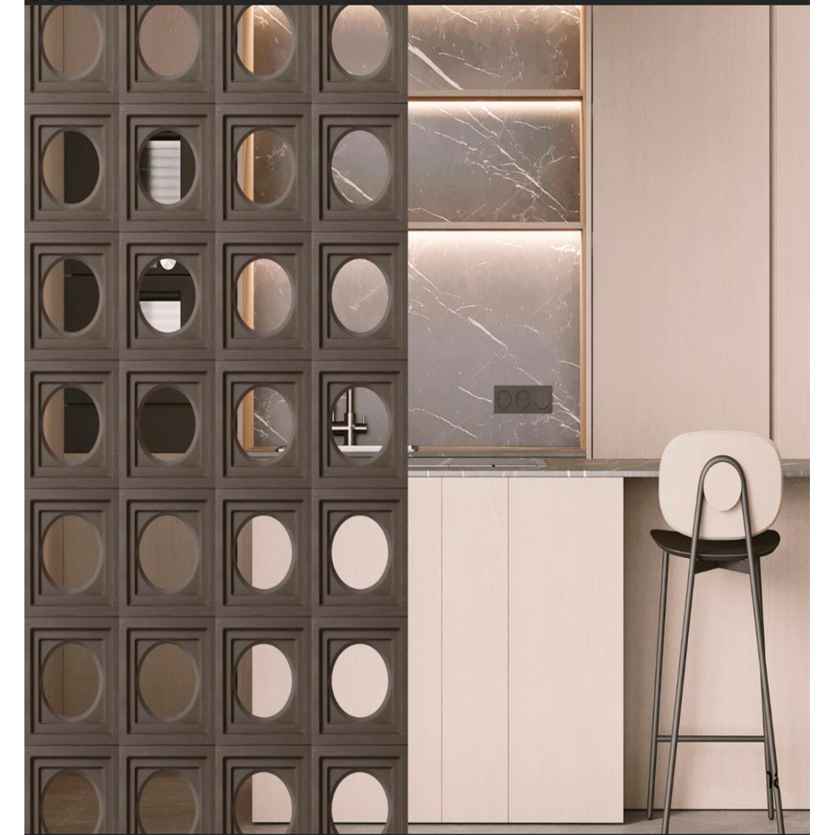 3D панели Round Hole Grid
