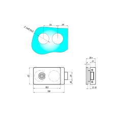 16102 Магнітний замок під ручку, 712