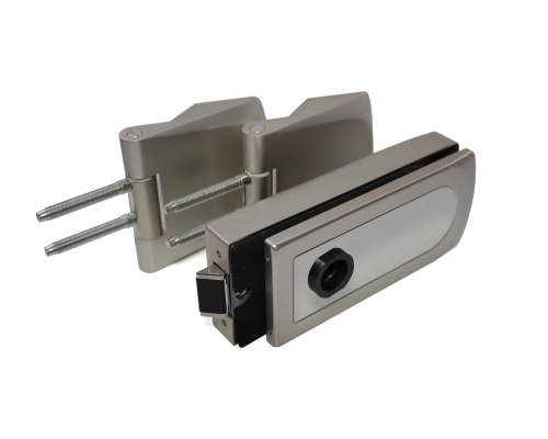 25402 замок комбинированный под нажимную ручку с петлями и осями, SA