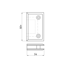 SF-306 Кріплення стіна-скло  90град., GOLD