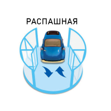 Автоматичні Револьверні Двері з двома створкамі➜Модель KA022
