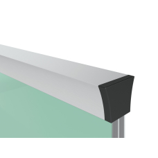 6832 Поручень для скла 6+6, 8+8, 10+10 мм алюмінієвий