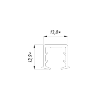 111АК Ущiльнювач на поручень пiд скло 10 мм.