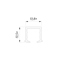 111АК Ущiльнювач на поручень пiд скло 12 мм