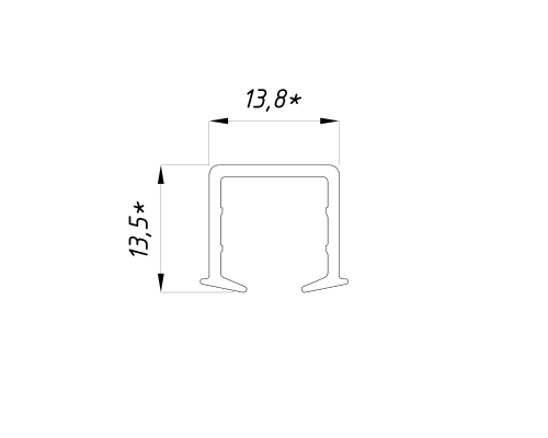 111АК Ущiльнювач на поручень пiд скло 12 мм