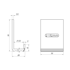 Вирівнювач під скло 21.52 мм