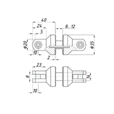 SF-3 Склотримач точковий скло-скло