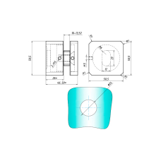SF-804 Склотримач точковий квадратний
