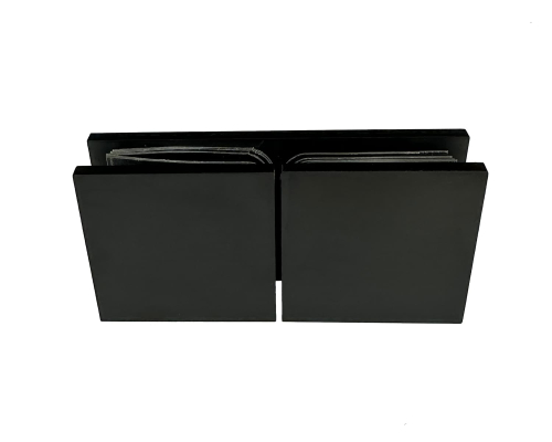 724К BLACK Конектор скло-скло 180 град