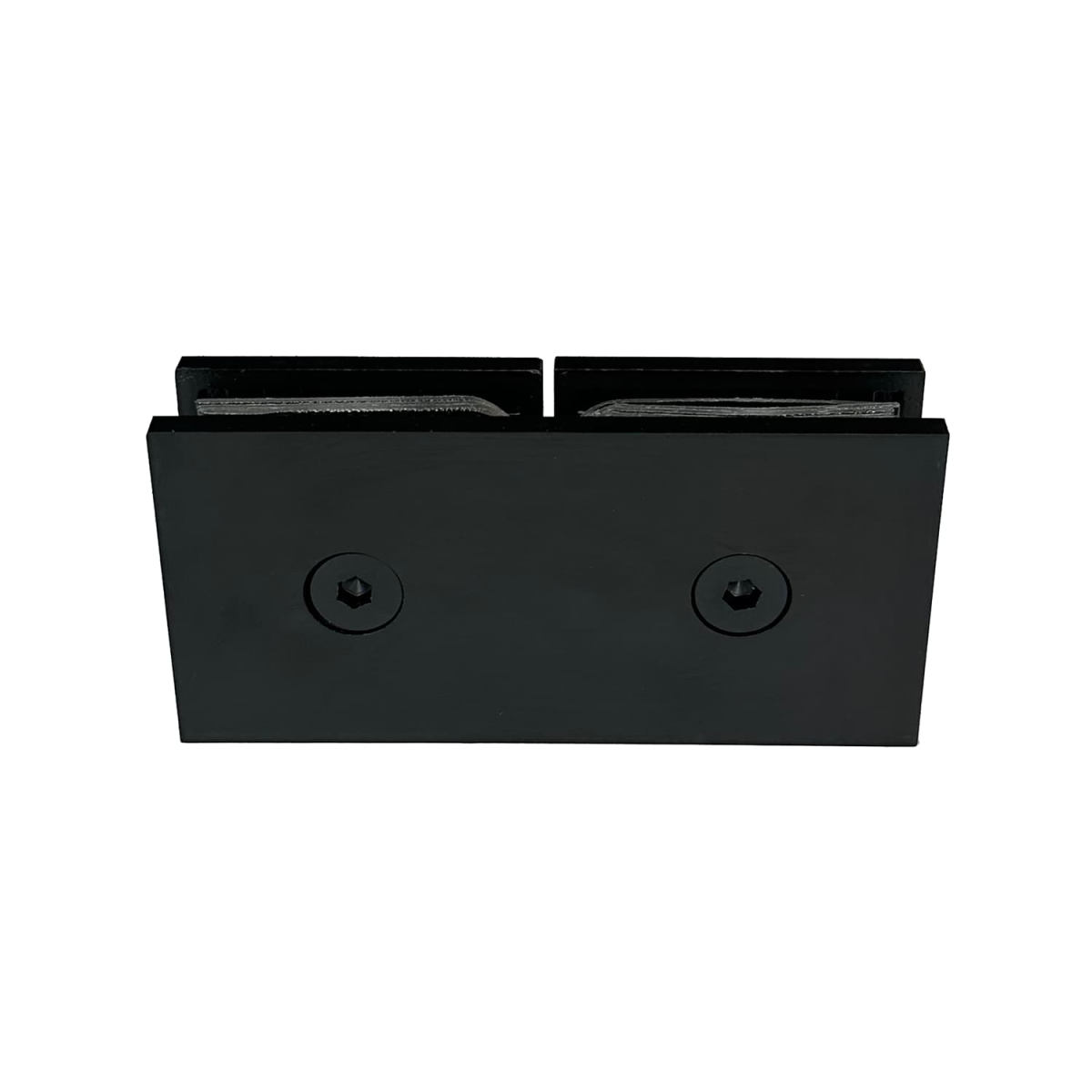 724К BLACK Конектор скло-скло 180 град