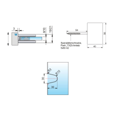 8178ZN5 Конектор стіна/скло