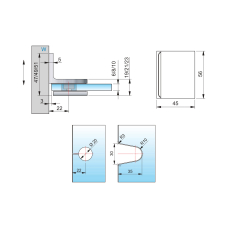 8187ZN5 Конектор стіна/скло