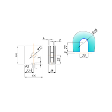 SF-721K Кріплення стіна-скло 90град., PSS