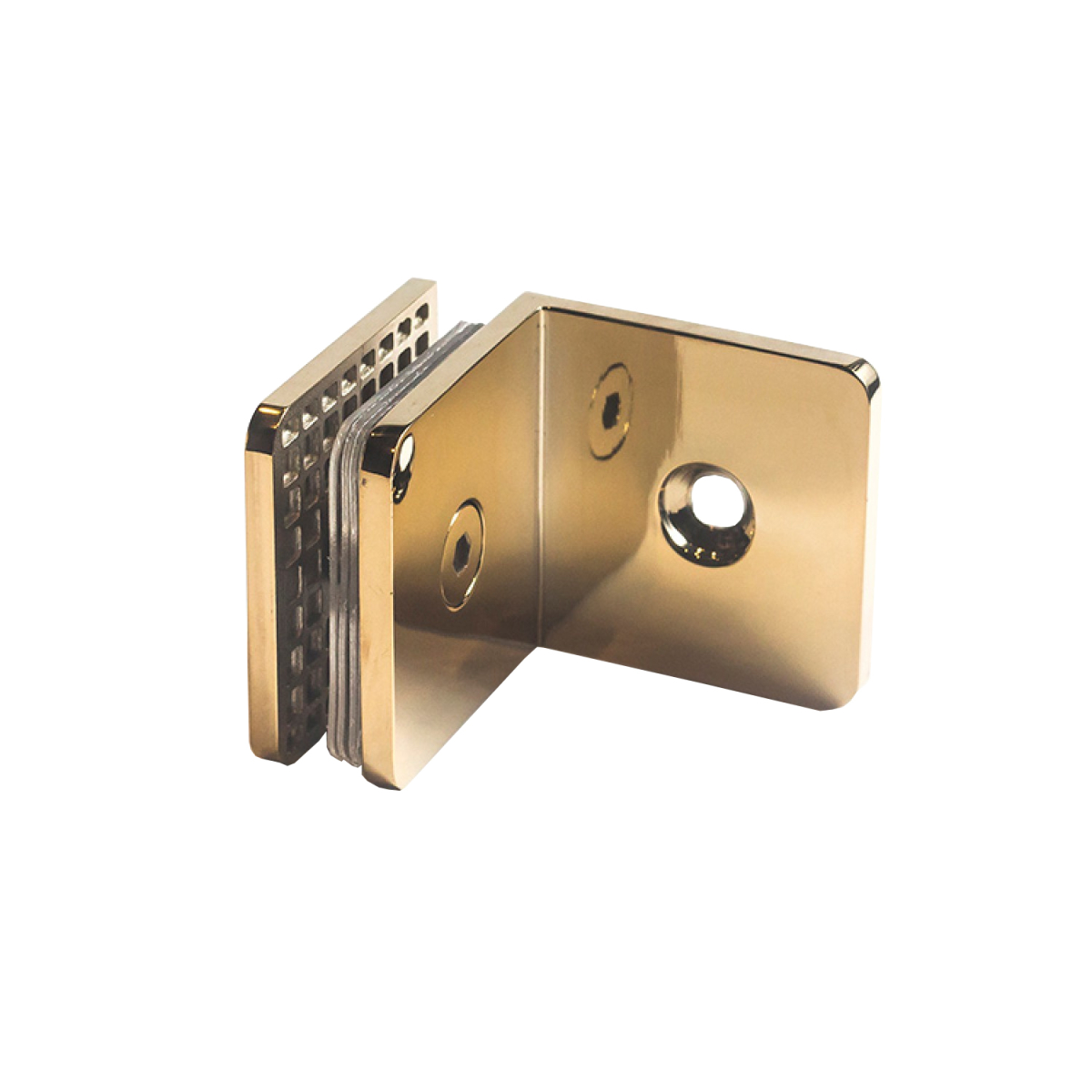 SF-722 Крепление угловое стена-стекло 90град., GOLD