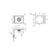 SF-722KH Конектор кутовий стіна-скло 90град., PSS