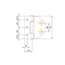 8400 Петля стіна-скло без фіксації, 14