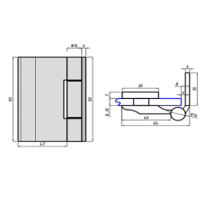SF-561 Петля стіна-скло 180град без фіксації, PSS