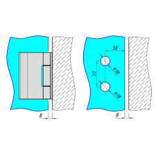 SF-561 Петля стіна-скло 180град без фіксації, PSS