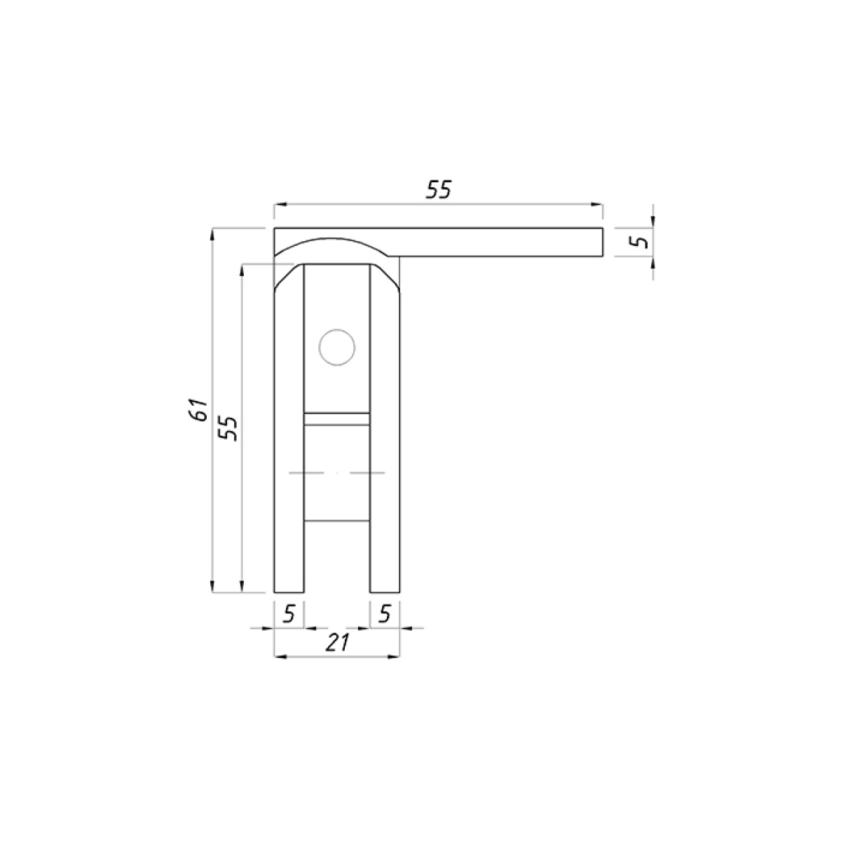 SF-8500L-29 Петля стена-стекло 180град без фиксации, SC