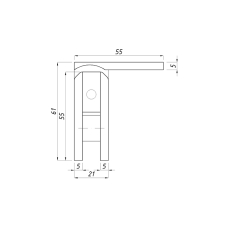 SF-8500L-29 Петля стіна-скло 180град без фіксації, SC