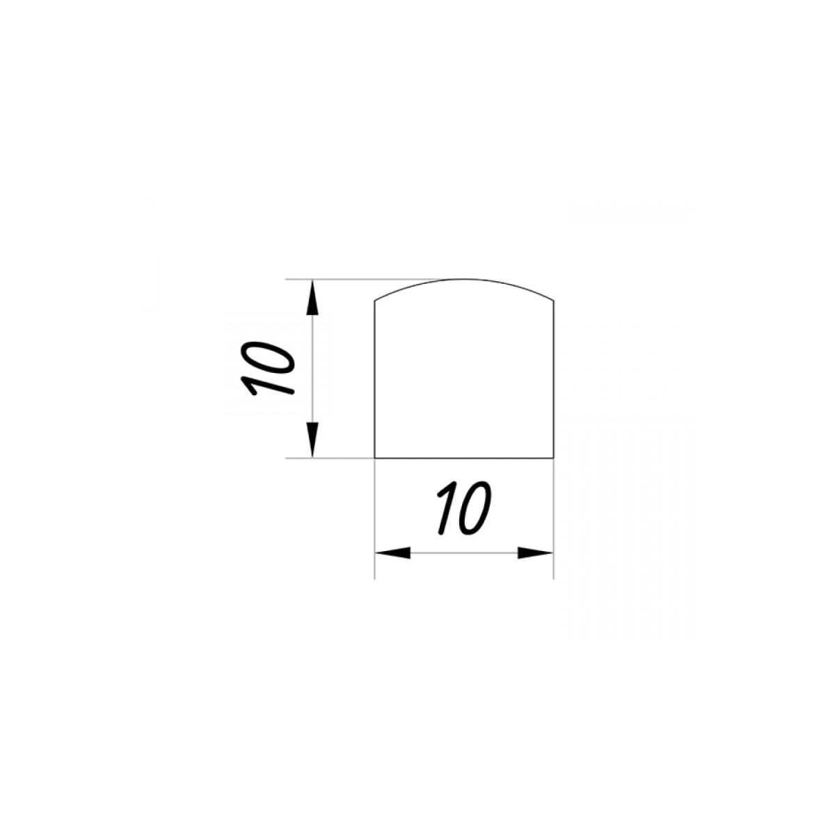 46 Black Ущільнювач-поріг 10*10 L=2 м