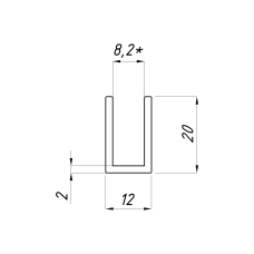 12*20 Профіль алюмінієвий полірований, AL