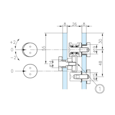 BZQ0 Комплект для разсувної душової кабіни