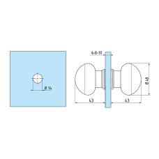 5410 Ручка-кноб (48 мм), 14