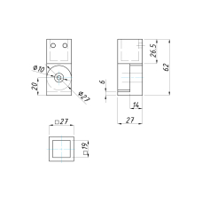 10-19К BLACK З'єднувач стіна-труба регулюємий