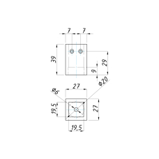 907K BLACK Конектор стіна/труба