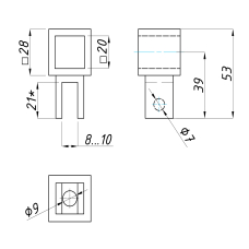 SF-914K З'єднувач скло-труба, CP