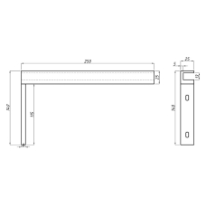 010M-R Штанга права, BLACK 