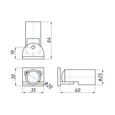 SC-10-19 З'єднувач стіна-труба регулюючий