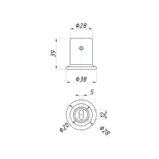SF-907 З'єднувач стіна-труба, Black Matt