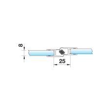 8852KU0-8-2500 Ущільнювач магнiтний під 180 град. для скла 6-8 мм