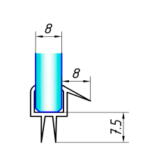 206S Ущільнювач 8 мм 