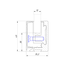 Клемний профіль h=50 мм