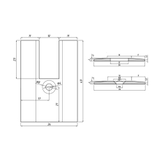 Заглушка на клемний профіль h=50 мм