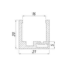Швелер розбірний 20*20 мм