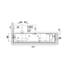 M60 Доводчик підлоговий, 611