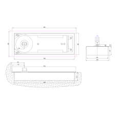68N Дотягувач нижній з кришкою, SSS 