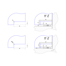 SF-11E Петля нижня з доводчиком, Black